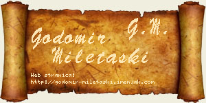 Godomir Miletaški vizit kartica